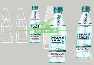 Standee mô hình chai nước quảng cáo Borjomi