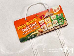 Hanger dây nhựa POSM treo Snack trưng bày sản phẩm tại cửa hàng