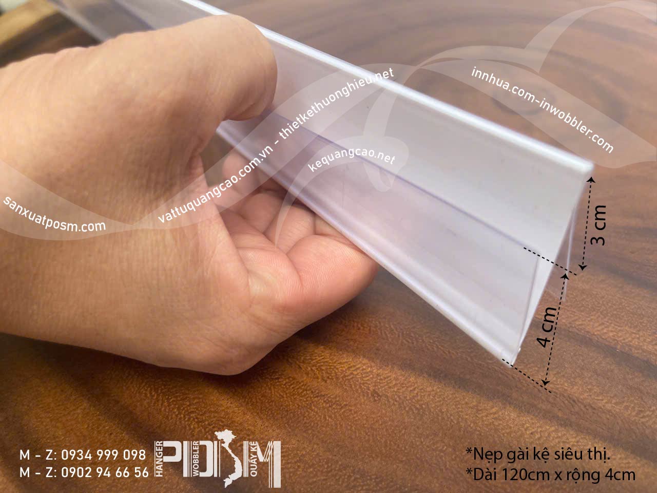 nẹp nhựa gài kệ siêu thị