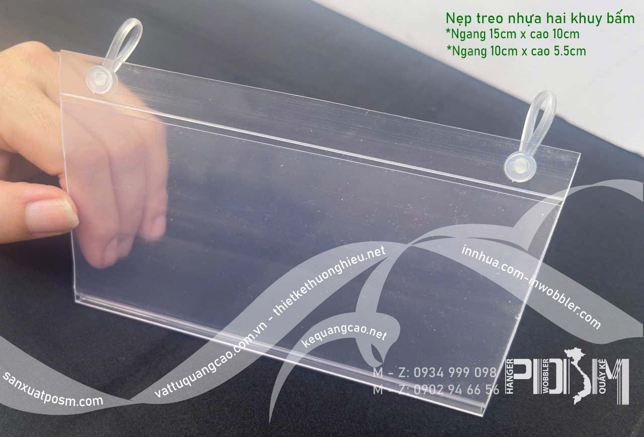 nẹp treo nhựa hai khuy bấm