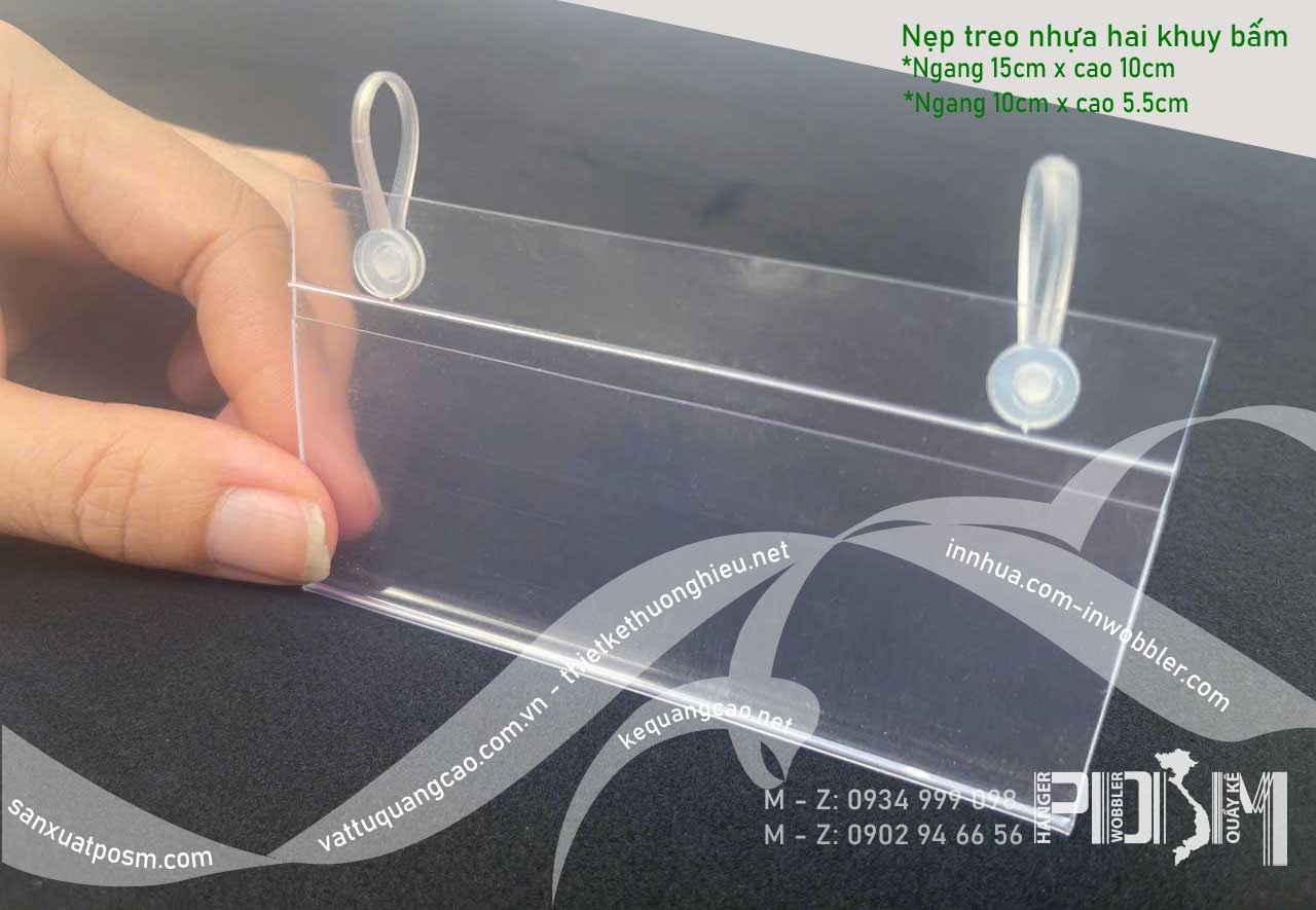 nẹp treo nhựa hai khuy bấm