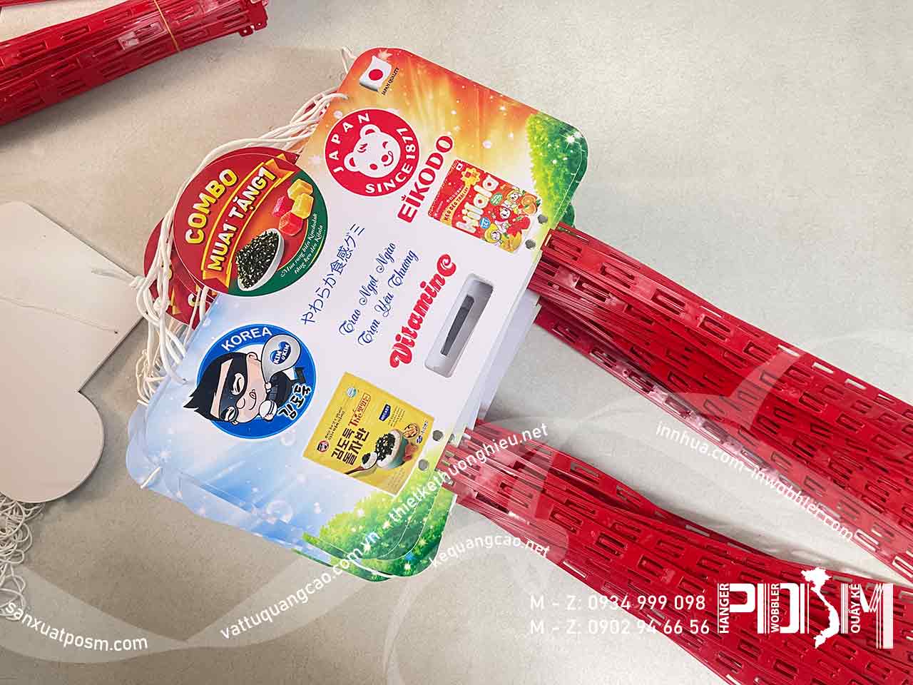 Hanger dây nhựa hai tính năng treo sản phẩm bánh kẹo